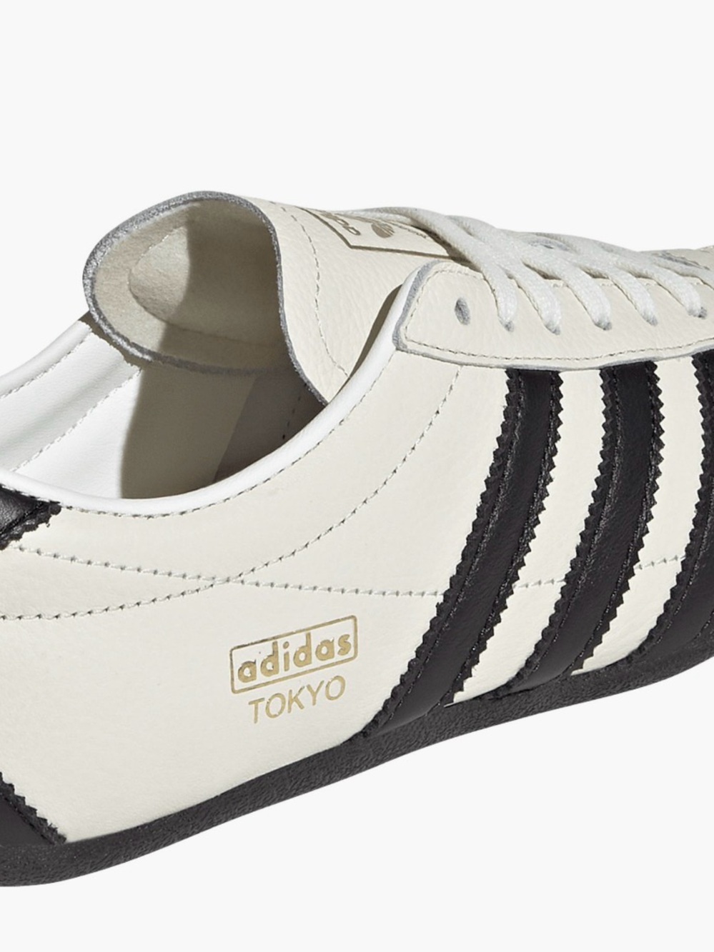 NIB adidas Tokyo Leather Sneaker - White/Black with Gold Logo Women 7.5/39.5